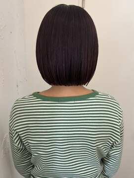 カウチ 板橋本町店(kauti) ぱつっとボブとピンクカラー