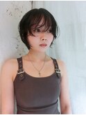 シャギーショートマッシュショート黒髪ショートウルフショート
