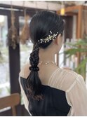 【ヘアアレンジ】タイトポニー編み込みアレンジ♪[恵比寿］