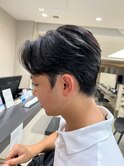 センターパートメンズヘアビジネスヘアイメチェン