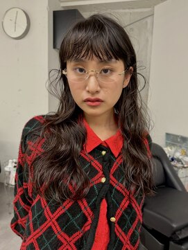 まわりレイヤーカット　ヘアセット　ブリーチなしカラー