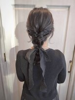 アロマ ヘアー ルーム 新宿3号店(AROMA hair room)&nbsp;結婚式/二次会/パーティー/お呼ばれ/ポニーテール/リボンヘア