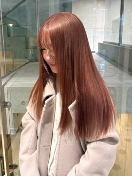 ヲタク(wotaku.) コーラルピンクベージュダブルカラーケアブリーチ暖色カラー艶髪