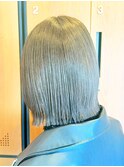 切りっぱなしミニボブ × オリーブベージュ【城野駅】