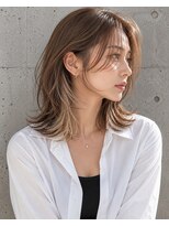 ムル 大口(muru) さりげなくオシャレに!えりあしだけのホワイトベージュインナー