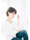 【人気No.1 ショートボブ embellie】　アッシュグレージュ