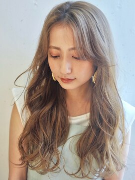 ビーチ(BEACH) アンニュイロングナチュラルウェーブショコラベージュ