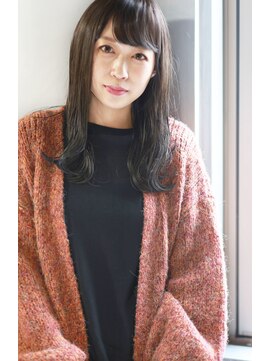 ラファンジュ ヘアー(Rohange hair) 【Rohange】ブラックパールシルバー×ナチュラルセミディ