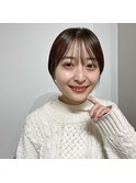 【Gigi】外ハネボブ セクションカラー ペールベージュ