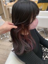 エレノア 渋谷公園通り店(Eleanor)&nbsp;インナーカラーバイオレット×ツヤグレージュ