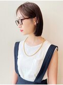 まとまるボブ*ミニボブ*ショートボブ*グレージュカラー*白髪染め