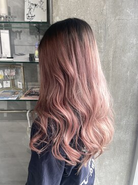 デコボコ アート(凸凹 art) コーラルピンクグラデーション