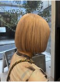 切りっぱなしボブ／外ハネ／透明感