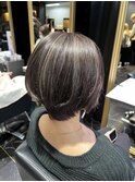 白髪ぼかしハイライト【ビフォーアフター】白髪多め くっきり