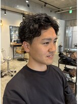 ラボヌールヘアーパルフェ 大宮西口店(La Bonheur hair parfait)&nbsp;メンズアップバングパーマ　【parfait 松梨】