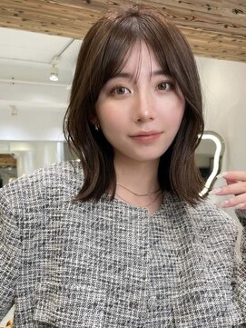 トイ(TOI) フェイスレイヤー/グレーブラウン/シースルーバング