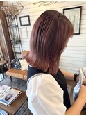 #ゆかのお客さま 秋に人気*赤髪ミディ