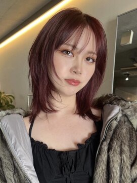 ナループロアボタン(Nalu pu loa BOTAN) レイヤーカット/レイヤーミディアム/暖色カラー