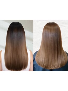 お客様の髪質に合わせて施術◎毛先までまとまる柔らかストレートに*[オージュア/白髪染め/メンズ/髪質改善]