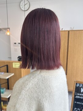 ミリ 奈良店(mm) ブリーチなし/ピンク/暖色カラー/近鉄奈良/奈奈良/ボブ/学割