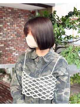 OX CREATION 椥辻 オックスクリエーション 広がらないボブ/ボブ/切りっぱなしボブ/20代30代40代