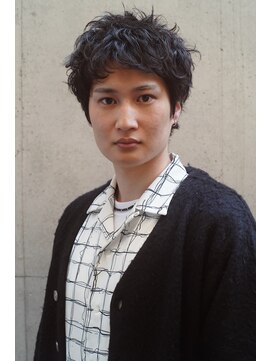 レジュアル(RESSUAL) 韓国マッシュスペインカールスパイキーショートブルーブラック