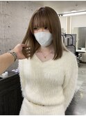 ミルクティーブラウン岡山ブリーチハイトーン20代