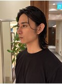 メンズロングヘア ウェットヘア オールバックスタイル 銀座