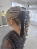編みおろしポニー
