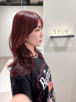 シュク 高円寺(SYUK)&nbsp;SYUK kazu 【高円寺 顔まわりカット 髪質改善 ハイライト 】