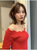 大人可愛い20代30代40代丸みショートボブ/ウルフレイヤー