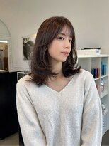 ディフィーノ 青山(DIFINO) 【DIFINO 青山】ミディアムレイヤー/オリーブベージュ