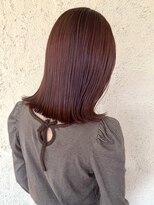 プリモ ココ 鍋島店(Primo coco.)&nbsp;外ハネミディアム チェリーレッド チェリーピンク 艶髪 美髪