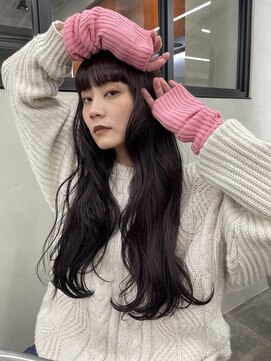 ニコ トウキョウ 渋谷(nico TOKYO) ダブルカラーチェリーレッドピンクブラウン韓国レイヤーロング