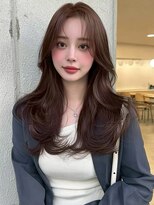 レビジュヘアー(LEVIJU HAIR)&nbsp;デザインカラー/レイヤーカット/ウェットヘア/オリーブベージュ