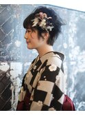 卒業式ショートのヘアアレンジ▽LINEID@vey3047y