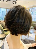 【fav 銀座】ネイビーカラー前下がりショート