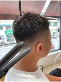 濡れパン風学生フェードカット