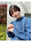 大人ショート　マッシュショート　大人可愛い　スロウカラー