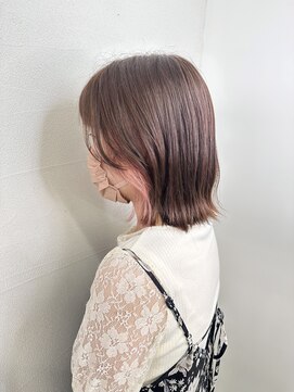 トリニティ 本厚木(trinity) インナーカラー/ペールピンク/外はねボブ/本厚木