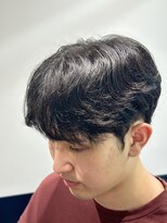 リバティシェアバーバー 銀座(LIBERTY SHARE BARBER)&nbsp;ソンガン風シースルーマッシュ×ダウンパーマ