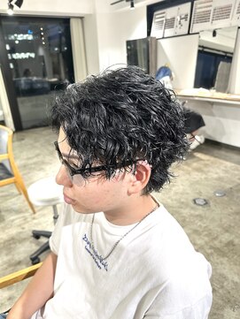 ザ オーダー(THE ORDER) men'sツイストスパイラルパーマブルーブラックヘア