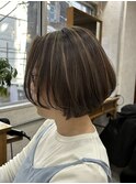 ハイライト　ひし形ボブ