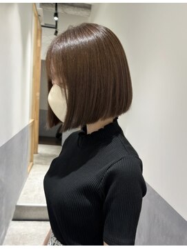 ケーツー 谷町(K-two) 【平山】切りっぱなしボブ*ミニボブ*大人ボブ*髪質改善*白髪染め