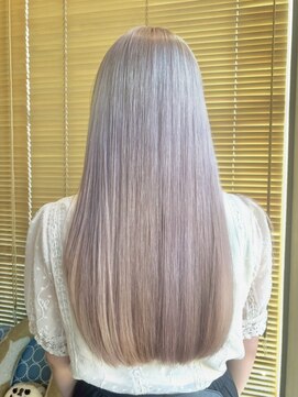 オーガニック リブ 川越(organic+live) 秋色◎ホワイトブロンドロング艶髪×小顔レイヤー韓国風