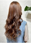ブラウンベージュカラー 顔周りカット 髪質改善 20代 艶髪