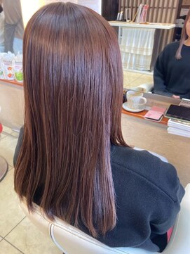 髪質改善白髪ぼかしハイライトカラー前髪カットベージュカラー