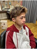 MEN’S HAIR/サーフカール/刈り上げセンターパート/印西