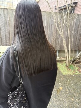 ブルー(BLUE) パツっとロング