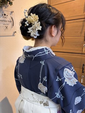 マーブル ヘアー(marble hair) 小学校卒業式
